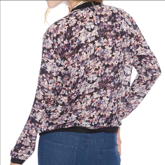 About A Girl Floral Bomber Jacket - Picture 2 of 6